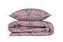 L'essentiel linge de maison Chicory - Rosa y blanco, Juego de funda de edredón doble